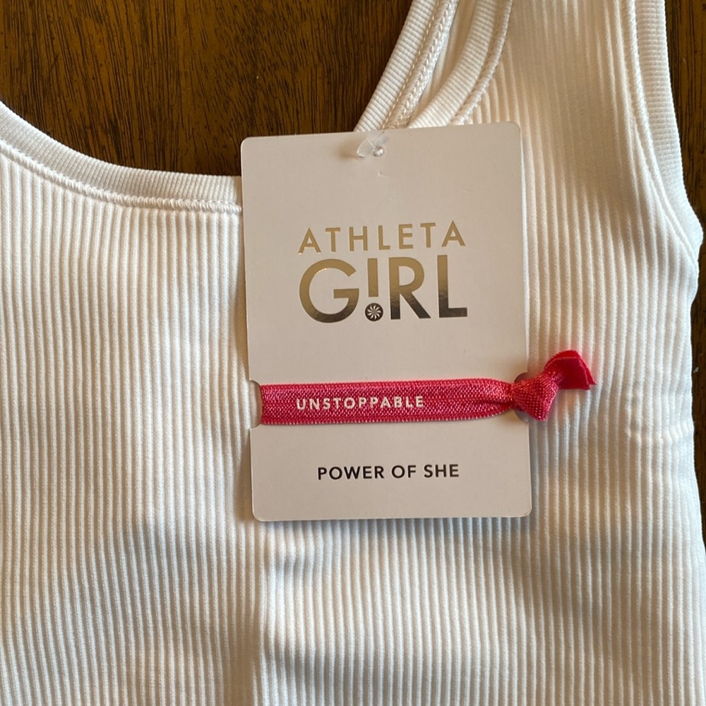 Athleta girl brand new with tags 8-10 crop tank white